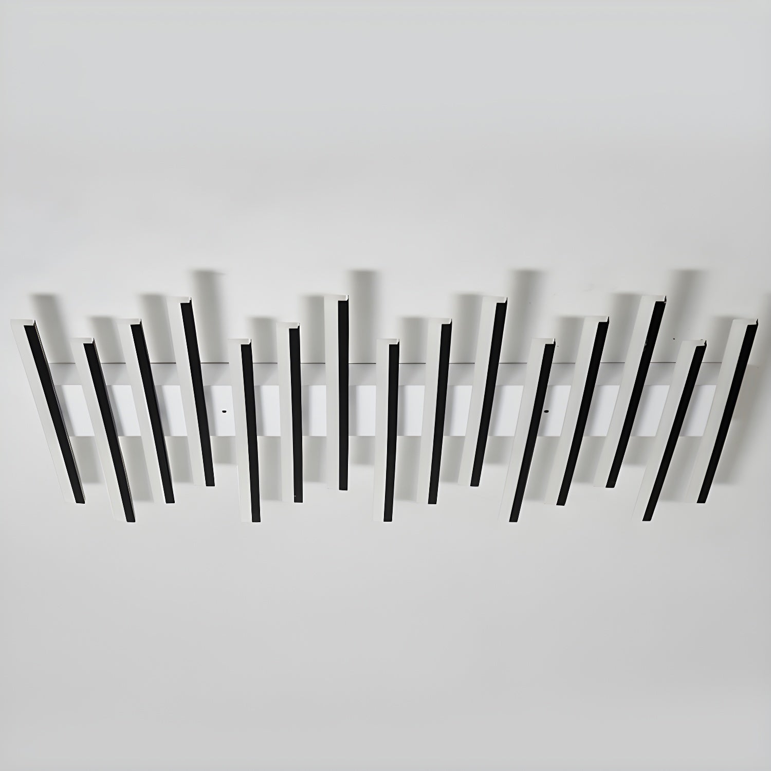 Modern Black Linear LED Semi-Flush Mount Ceiling Light