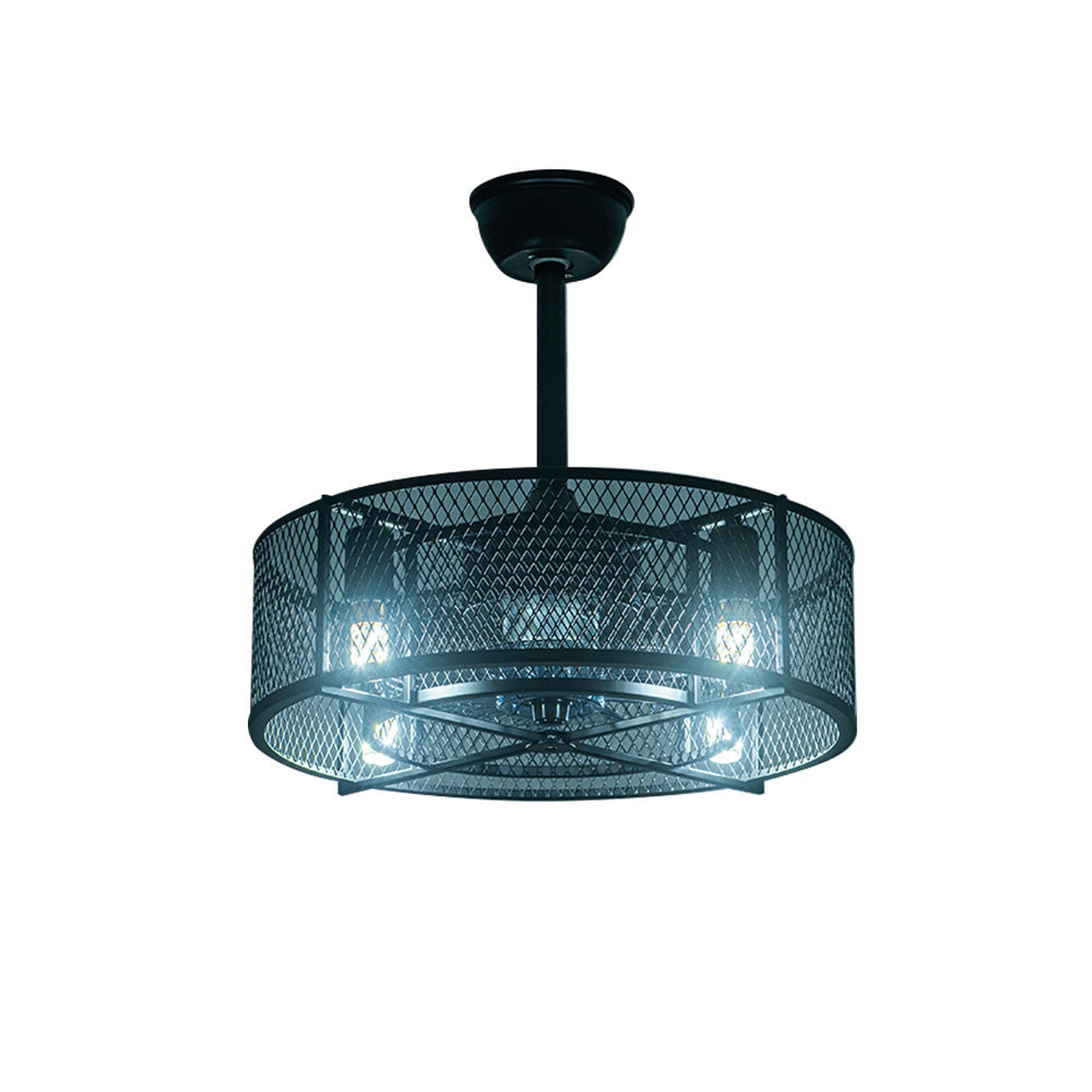 Modern Black Ceiling Fan with Lights and Remote Control