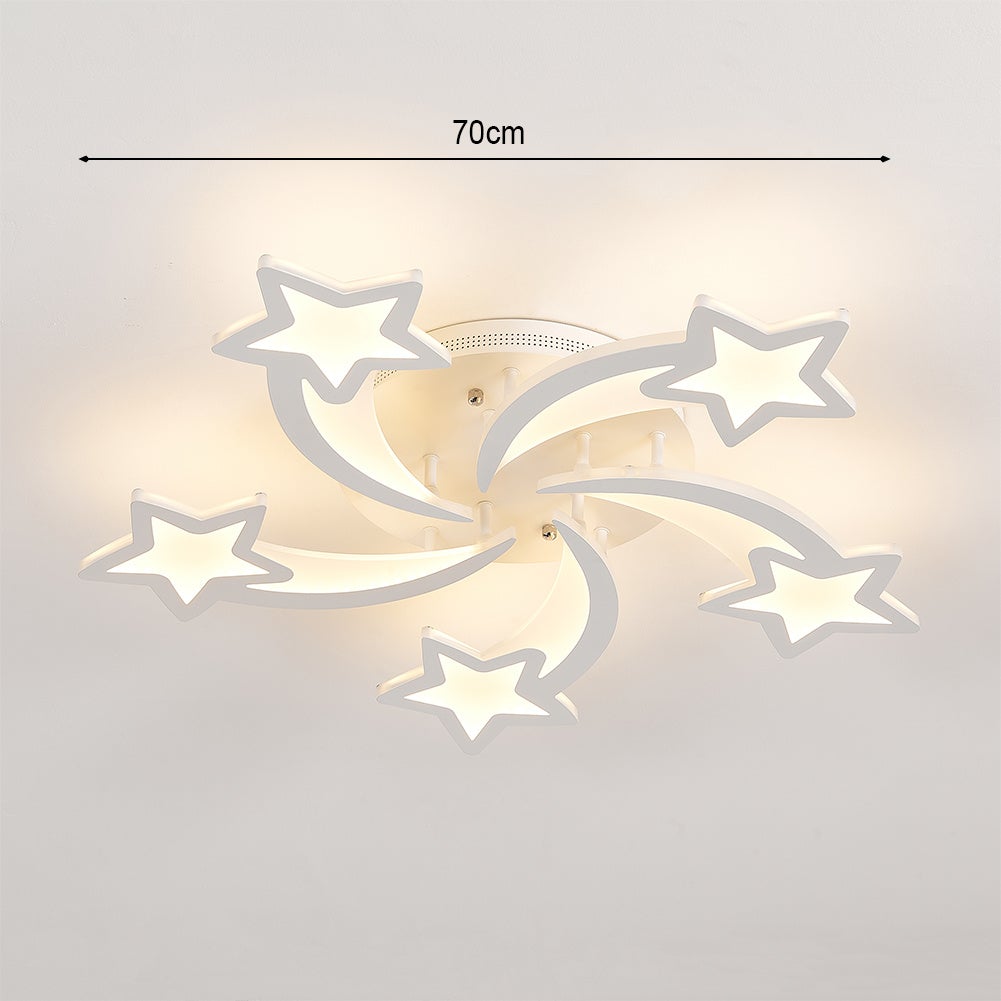 Modern LED Ceiling Light with Star Lampshades