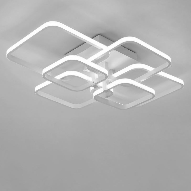 Modern LED Ceiling Light with Square Lampshades - Non-dimmable