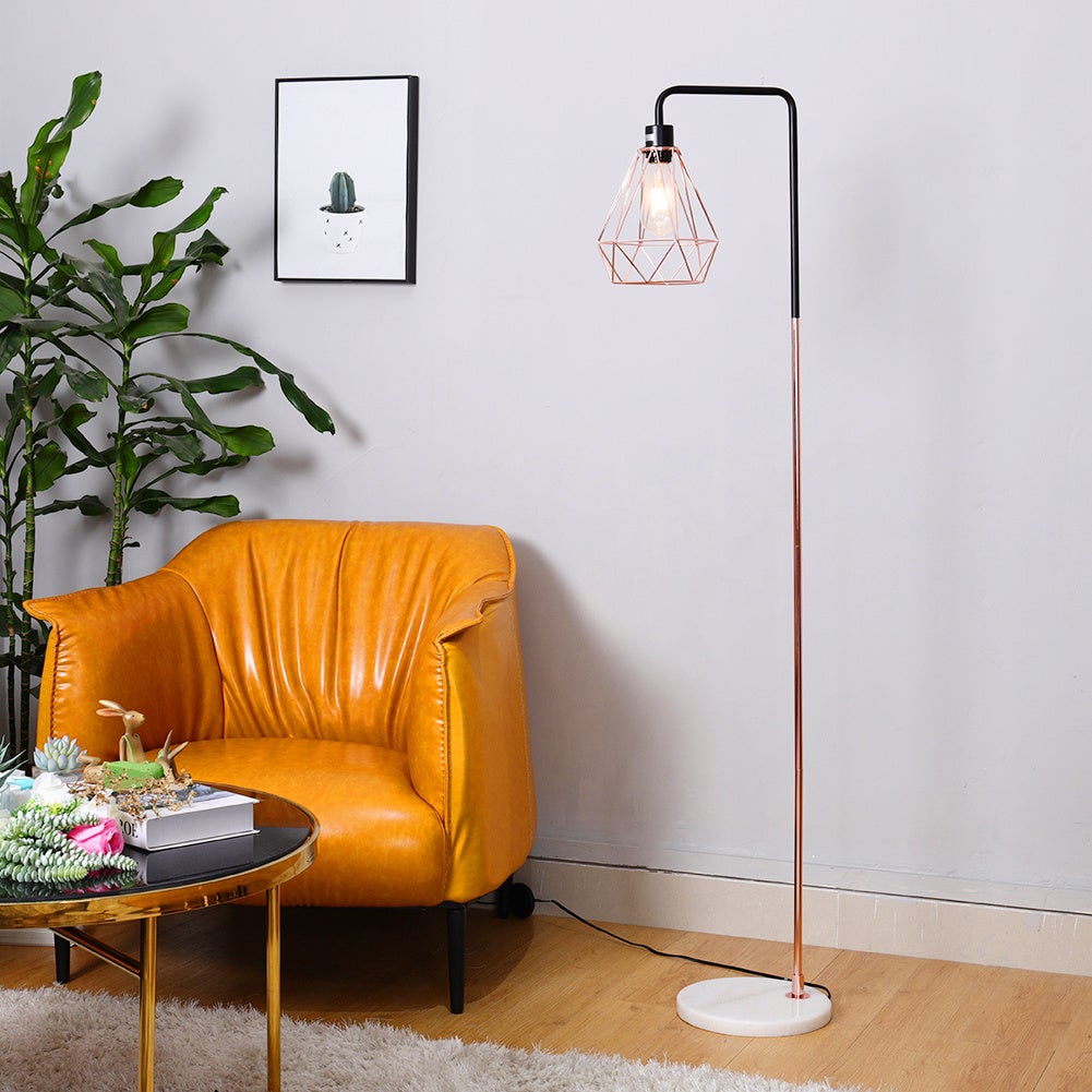 Modern Floor Lamp with Marble Base - Dimmable