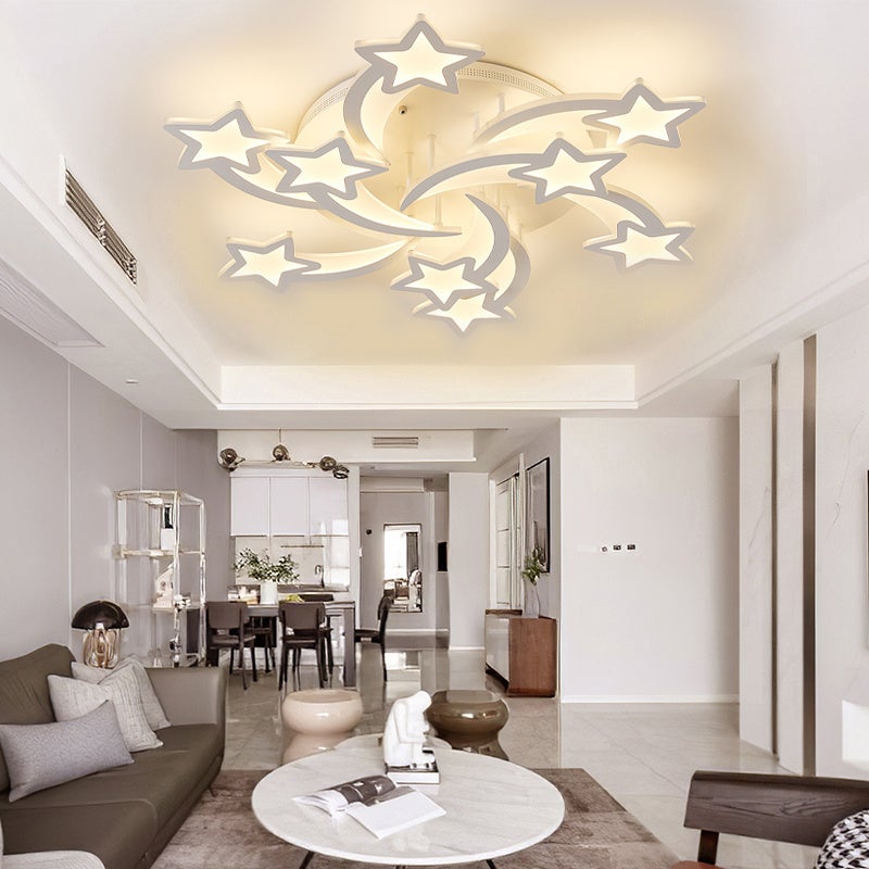 Modern LED Ceiling Light with Star Lampshades