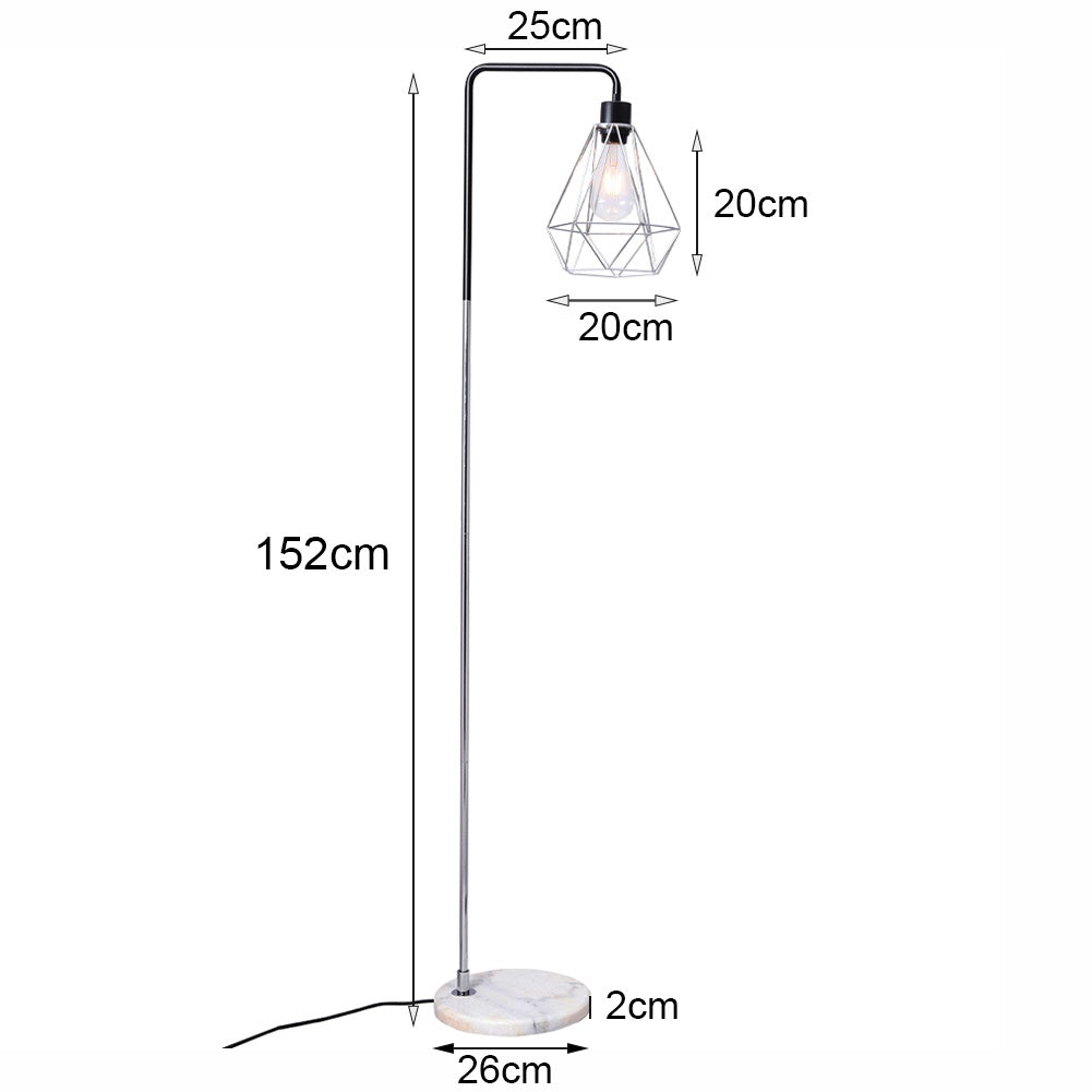 Modern Floor Lamp with Marble Base - Dimmable